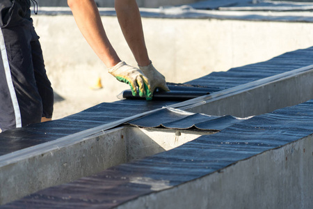 木制房屋地基的防水施工照片