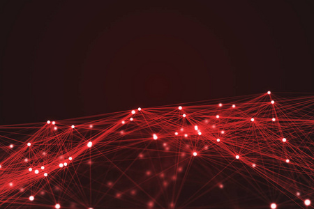 红色的未来科技连接形状
