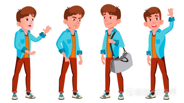 白种人阳性用于演示,打印,邀请设计.独立卡通插图