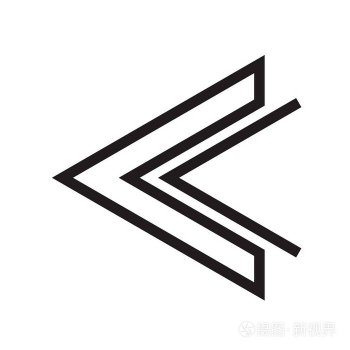 左箭头图标矢量隔离在白色背景为您的 web 和移动应用程序设计, 左