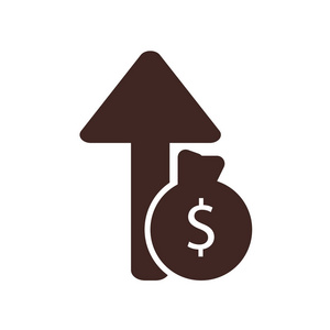 利润图标矢量隔离白色背景为您的 web 和移动应用程序设计, 利润徽标