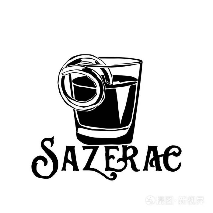 新奥尔良老卡雷库里亚尔的鸡尾酒法国处所剪影例证