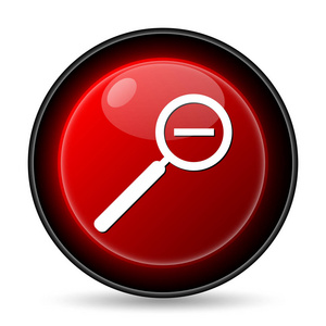 缩小图标.白色背景上的互联网按钮照片