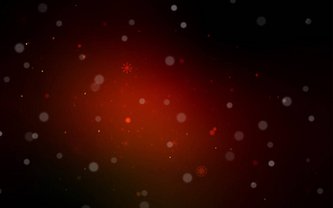 深红色的矢量模板与冰雪花。闪亮的彩色插图与雪在圣诞风格。您的商业广告的新年设计