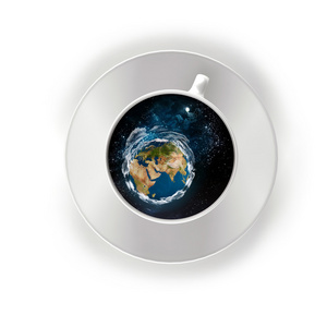 茶杯里的风波的宇宙。概念