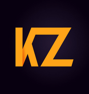 现代 minimalis 初始徽标 Kz