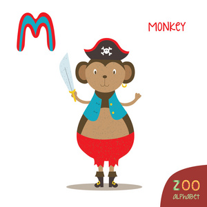 猴子海盗与字母 M