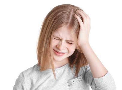 女孩头痛图片