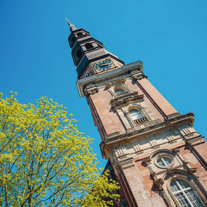 圣迈克尔的教会著名的新教教会汉萨汉堡城, 德国