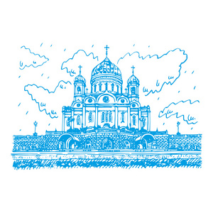 在俄罗斯莫斯科救世主大教堂