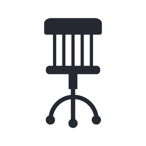 椅子图标矢量隔离在白色背景为您的 web 和移动应用程序设计, 椅子徽标概念