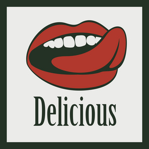 用舌头傻笑图片