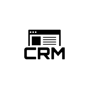 商店的 Crm 系统图标。平面设计