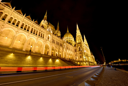 在布达佩斯，匈牙利议会美丽的风景