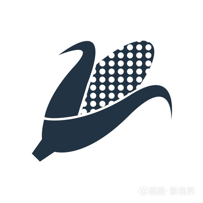玉米图标矢量在白色背景下分离, 玉米透明标志插画-正版商用图片0rg5m