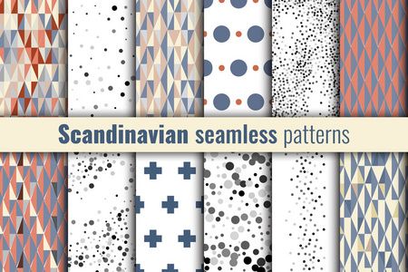 组的斯堪的纳维亚模式。几何图案