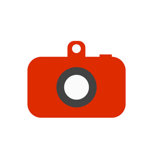 相机图标矢量隔离白色背景为您的 web 和移动应用程序设计, 相机徽标概念