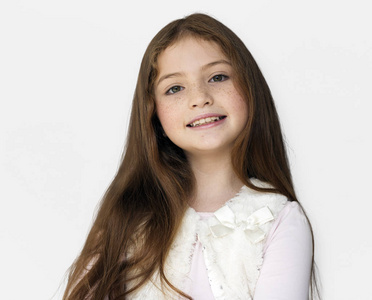 长长的头发的漂亮白人女孩漂亮的小女孩,长长的金色头发的智能的蓝色