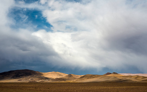 西北的阿根廷沙漠景观，附近近帕索德贾马
