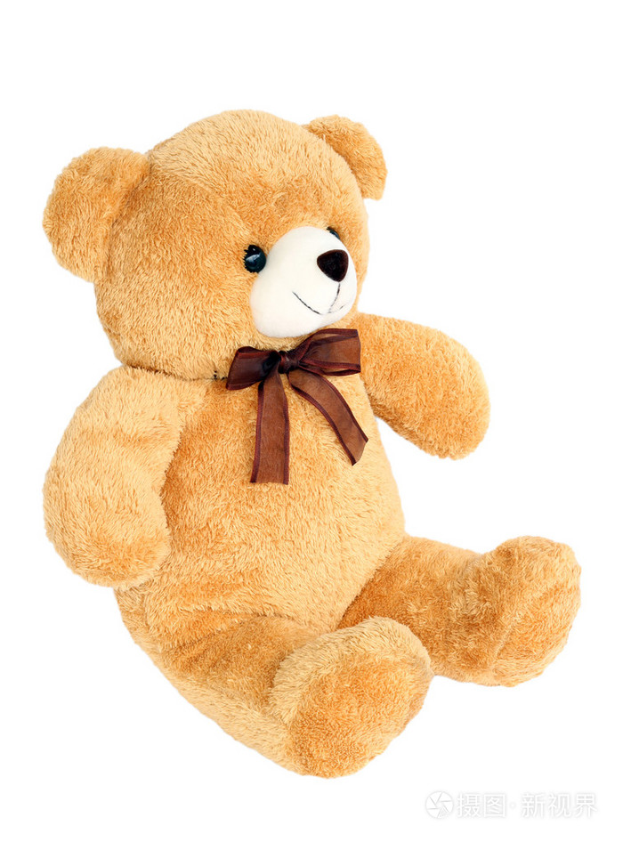 玩具泰迪熊白色背景上的图像
