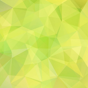 抽象的马赛克背景。三角几何背景。设计元素。矢量图。黄 绿的颜色