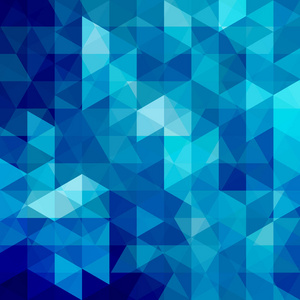 几何图案，三角形矢量背景的蓝色色调。图模式