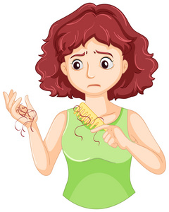 掉头发图片-掉头发素材-掉头发插画-摄图新视界