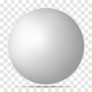 矢量白色 3d 球面与阴影