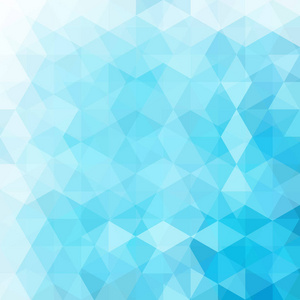 由示例概念带领由蓝, 白的三角形的背景.与几何形状的正方形组成.