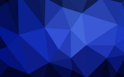 深蓝色商务深蓝色矢量闪亮三角形背景.明亮的彩色插图与三角形.