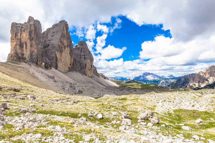 具有里程碑意义的白云岩Tre 犯罪 di Lavaredo