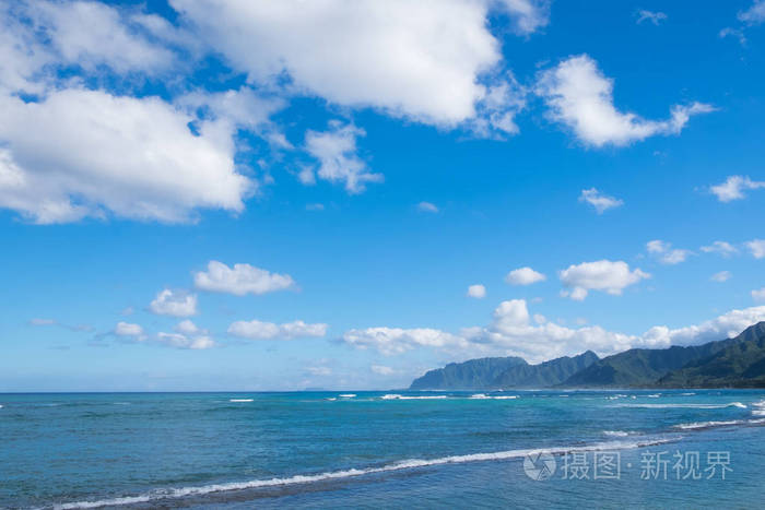 太平洋迎风一侧的瓦胡岛夏威夷