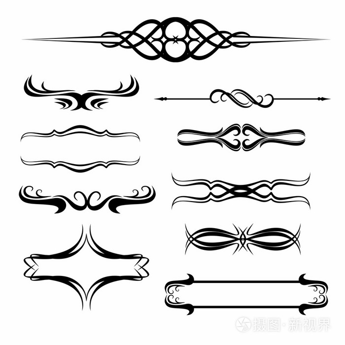 手定文本修饰复古框架向量中