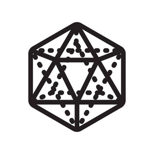 Icosahedron 图标矢量隔离在白色背景为您的 web 和移动应用程序设计, Icosahedron 徽标概念