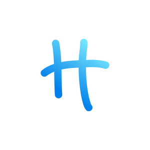创意设计字母 H 符号