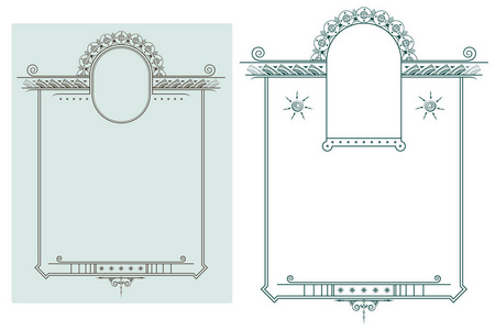 装饰框架。矢量模板