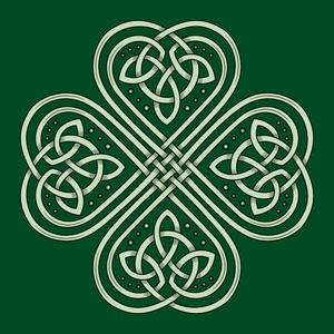 幸运四叶草的凯尔特语的风格照片