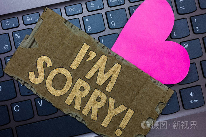 概念性手写显示我很抱歉.