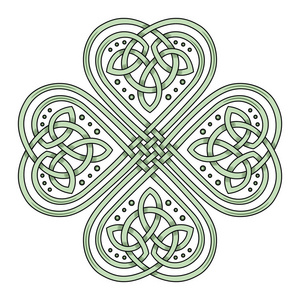 幸运四叶草的凯尔特语的风格照片