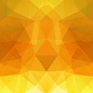抽象背景的黄色 橙色三角形组成。为业务演示文稿或 web 模板横幅传单的几何设计。矢量图