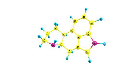 Ergoline 分子结构上白色孤立