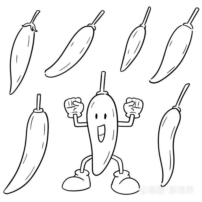 向量集的辣椒插画-正版商用图片0rhk31-摄图新视界