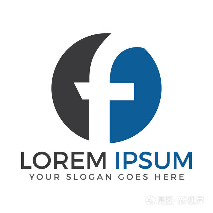 字母f 标志图标设计模板元素