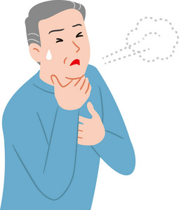 公民凯恩呼吸困难的资深公民照片