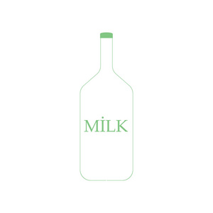 牛奶图标矢量隔离白色背景为您的 web 和移动应用程序设计, 牛奶徽标概念