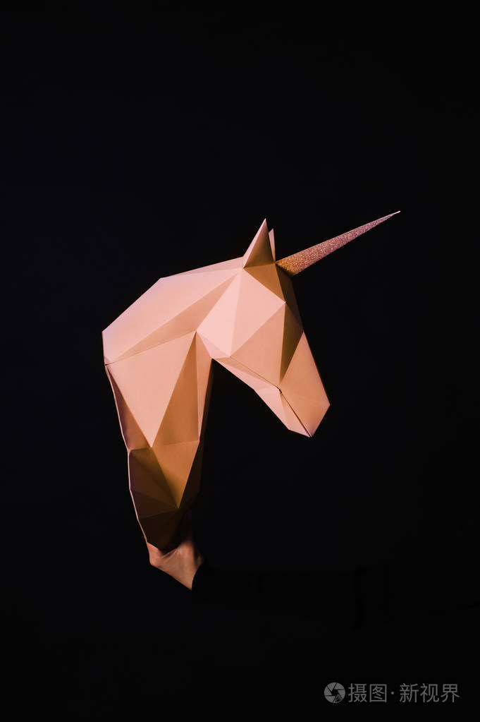 艺术品.3d 型独角兽 papercraft.复制空间