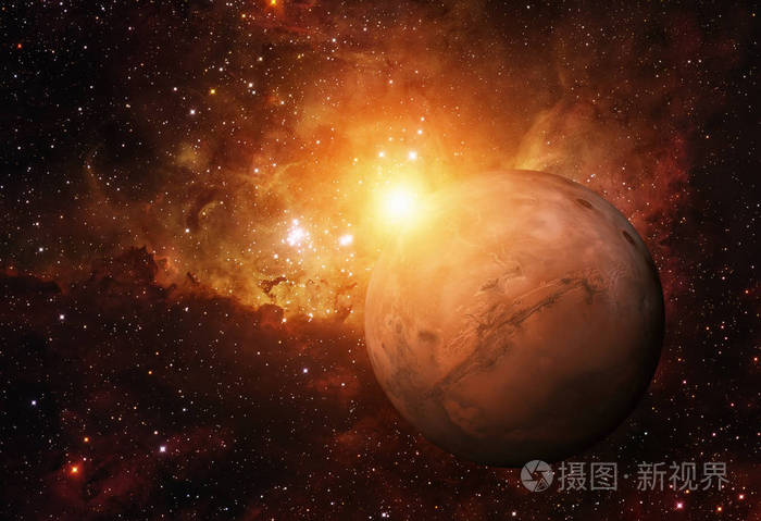 太阳能系统火星。它是离太阳第四的行星