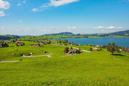 看法在 Einsiedeln 镇在 Schwyz 的瑞士小行政区