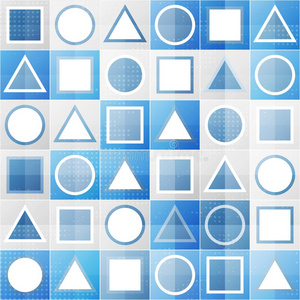 抽象蓝色游戏标志无缝图案