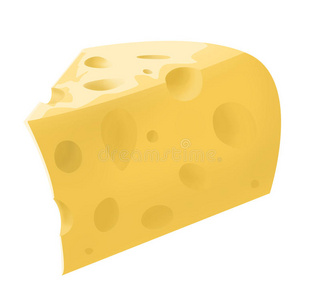 孤立奶酪的插图